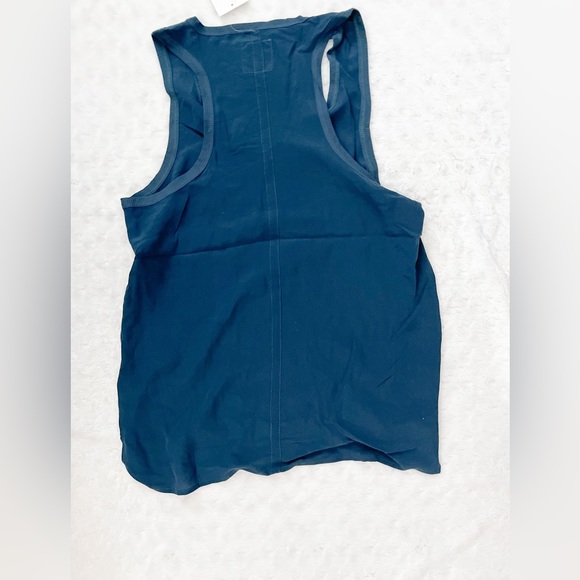 NWT- CHASER Silk Basics Deep Armhole Tank in Sailor Blue - Picture 3 of 8